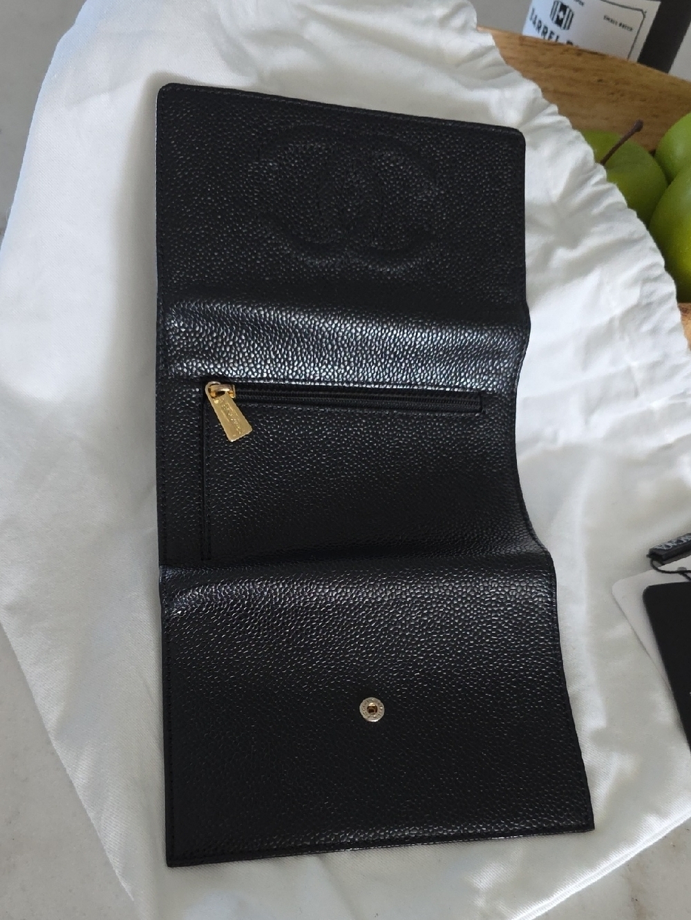 CHANEL Black Quilted Caviar Leather Card Case Wallet - Picture 6 of 11